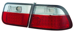 1996-2000 Honda Civic Coupe IPCW Red LED Tail Lights