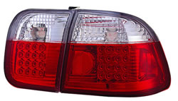 1996-1998 Honda Civic Sedan IPCW Red LED Tail Lights