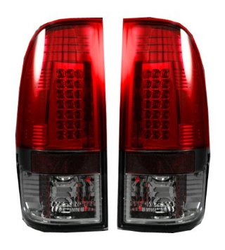 1997-2003 Ford F150 Styleside AND 1999-2007 Ford Super Duty F250HD/350/450/550 Red/Smoked Recon LED Tail Lights