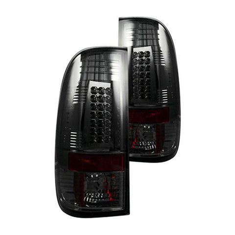 1997-2003 Ford F150 Styleside AND 1999-2007 Ford Super Duty F250HD/350/450/550 Smoked Recon LED Tail Lights