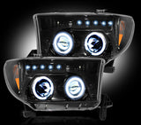 RECON Halo Projector Headlights 2007-2013 Toyota Tundra Smoked/Black