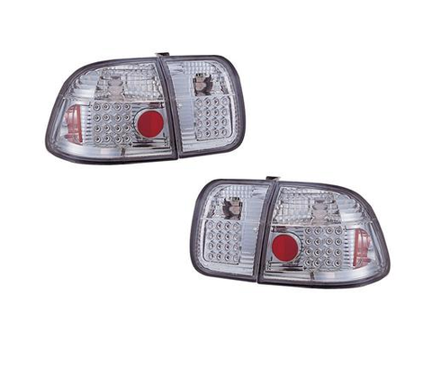 1996-1998 Honda Civic Sedan IPCW Clear LED Tail Lights