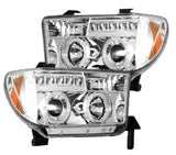 RECON Halo Projector Headlights 2007-2013 Toyota Tundra Clear/Chrome