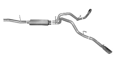 2010-2013 Chevy Silverado GMC Sierra 4.8 5.3 1500 Regular Cab 6 1/2' Bed Gibson Performance Extreme DUAL Cat-Back Exhaust (Aluminized)