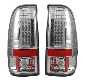 1997-2003 Ford F150 Styleside AND 1999-2007 Ford Super Duty F250HD/350/450/550 Clear Recon LED Tail Lights